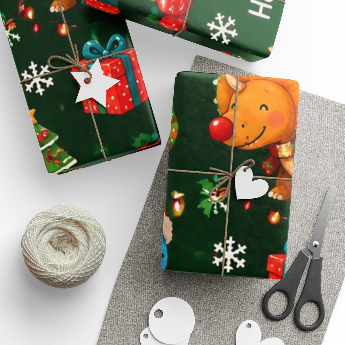 Christmas Dino Wrapping Paper Roll