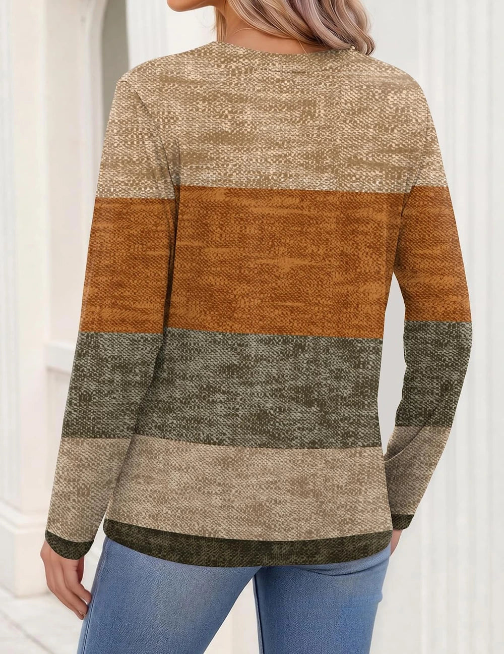 Zeagoo V-Neck Long-Sleeve T-Shirt