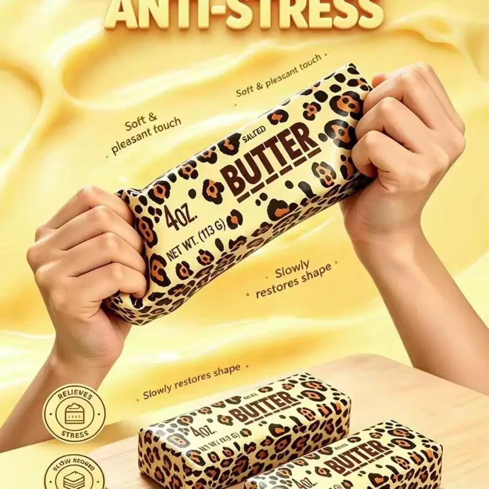 Leopard Print Butter Stick Squeeze Toy